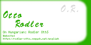 otto rodler business card